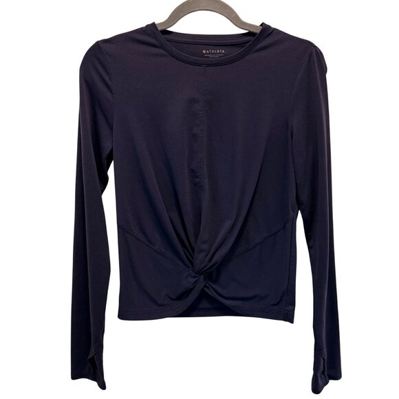 Athleta Women's Essence Twist Top Activewear Size S Yoga Workout‎ Thumbholes - Picture 2 of 11